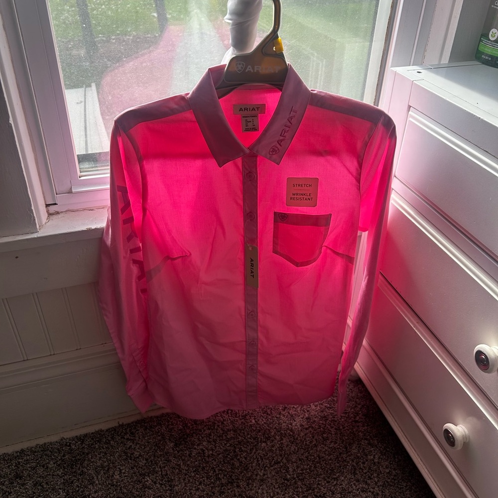 Ariat Women's Pink Button Down Shirt